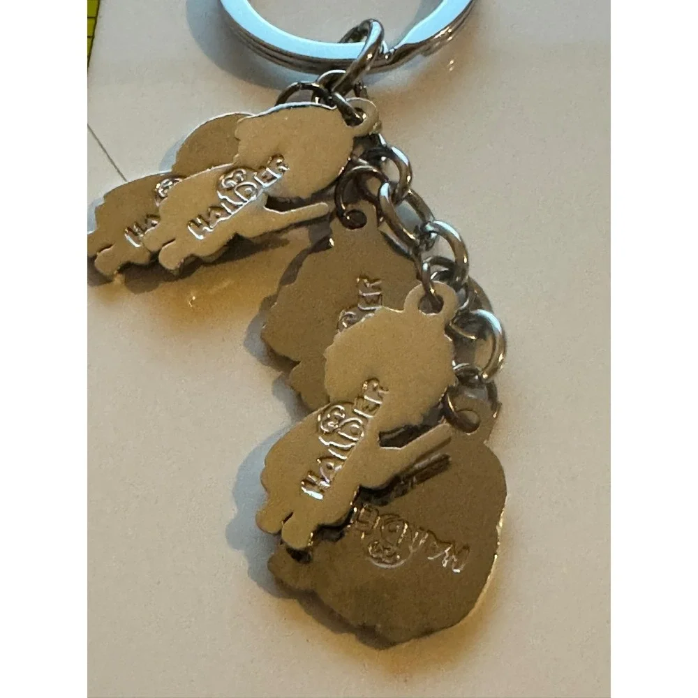 Harry Potter Chibi Enamel Charm Keychain Harry Hermione Ron Draco Hedwig Silver